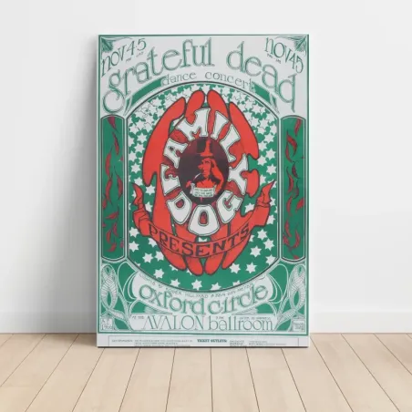 Grateful Dead and Oxford Circle – Avalon Ballroom Family Dog Fine Art Concert Poster