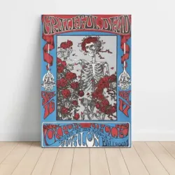 Grateful Dead and Oxford Circle – Avalon Ballroom Skeleton and Roses Fine Art Concert Poster