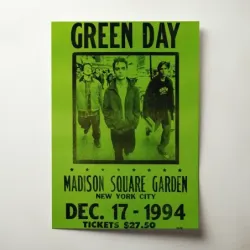 Green Day – Madison Square Garden 1994 Fine Art Concert Poster