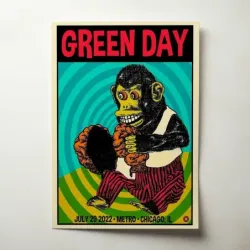 Green Day – Metro Chicago 2022 Fine Art Concert Poster