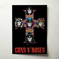 Guns N' Roses – Appetite Cross Red Fine Art Music Poster