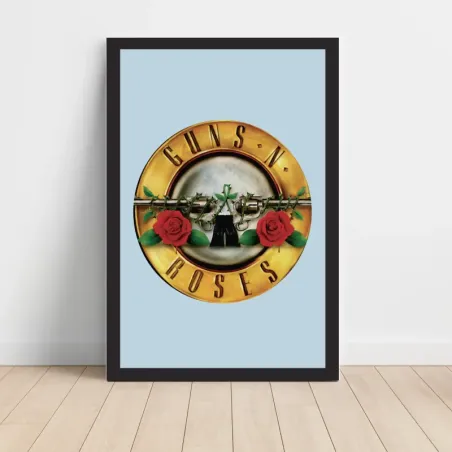Guns N' Roses – Logo Pale Blue Fine Art Music Poster