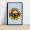 Guns N' Roses – Logo Pale Blue Fine Art Music Poster