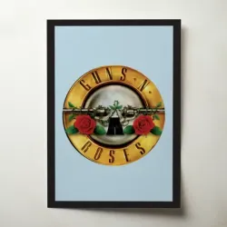 Guns N' Roses – Logo Pale Blue Fine Art Music Poster
