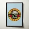 Guns N' Roses – Logo Pale Blue Fine Art Music Poster