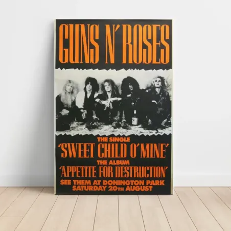 Guns N' Roses – Sweet Child O' Mine Donington Park Fine Art Concert Poster