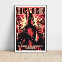 Guns N' Roses and Wolfmother – MCG Melbourne 2017 Fine Art Concert Poster