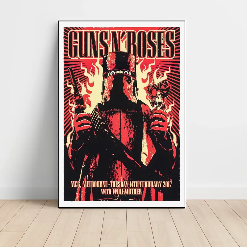 Guns N' Roses and Wolfmother – MCG Melbourne 2017 Fine Art Concert Poster