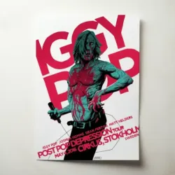 Iggy Pop – Post Pop Depression Cirkus Stockholm 2016 Fine Art Concert Poster