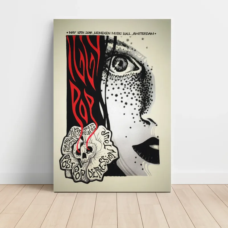 Iggy Pop – Post Pop Depression Heineken Music Hall Amsterdam 2016 Fine Art Concert Poster