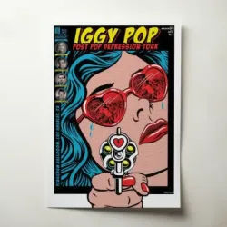 Iggy Pop – Post Pop Depression Teragram Ballroom Los Angeles 2016 Fine Art Concert Poster
