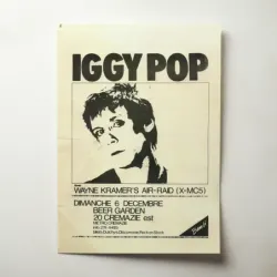Iggy Pop and Wayne Kramer's Air-Raid – Beer Garden Montreal Fine Art Concert Poster
