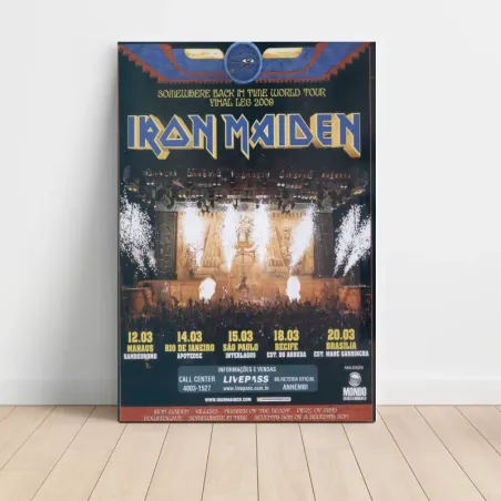 Iron Maiden – Somewhere Back In Time World Tour Brazil 2009 Fine Art Concert Poster