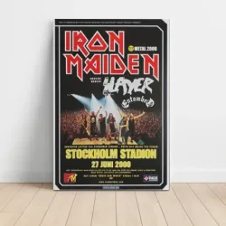 Iron Maiden and Slayer – Stockholm Stadion 2000 Fine Art Concert Poster