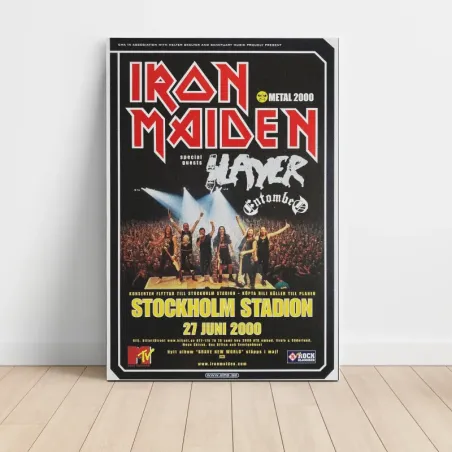 Iron Maiden and Slayer – Stockholm Stadion 2000 Fine Art Concert Poster