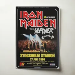 Iron Maiden and Slayer – Stockholm Stadion 2000 Fine Art Concert Poster