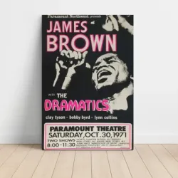 James Brown and The Dramatics – Paramount Theatre 1971 Fine Art Concert Poster