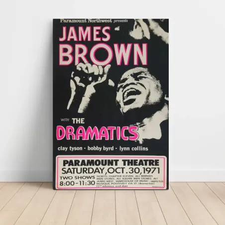 James Brown and The Dramatics – Paramount Theatre 1971 Fine Art Concert Poster