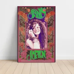 Janis Joplin – Art Nouveau Roses Fine Art Music Poster