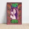 Janis Joplin – Art Nouveau Roses Fine Art Music Poster