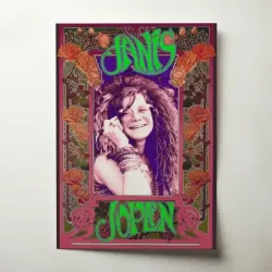 Janis Joplin – Art Nouveau Roses Fine Art Music Poster