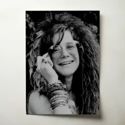 Janis Joplin – Black and White Photo Fine Art Music Poster