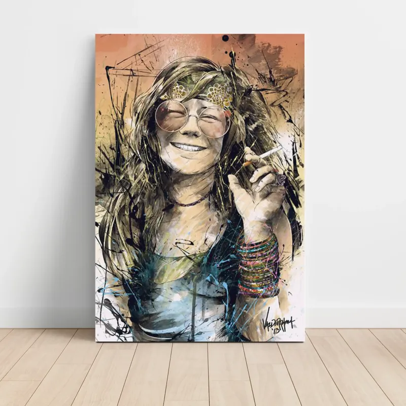 Janis Joplin – Painted Portrait Fine Art Music Poster