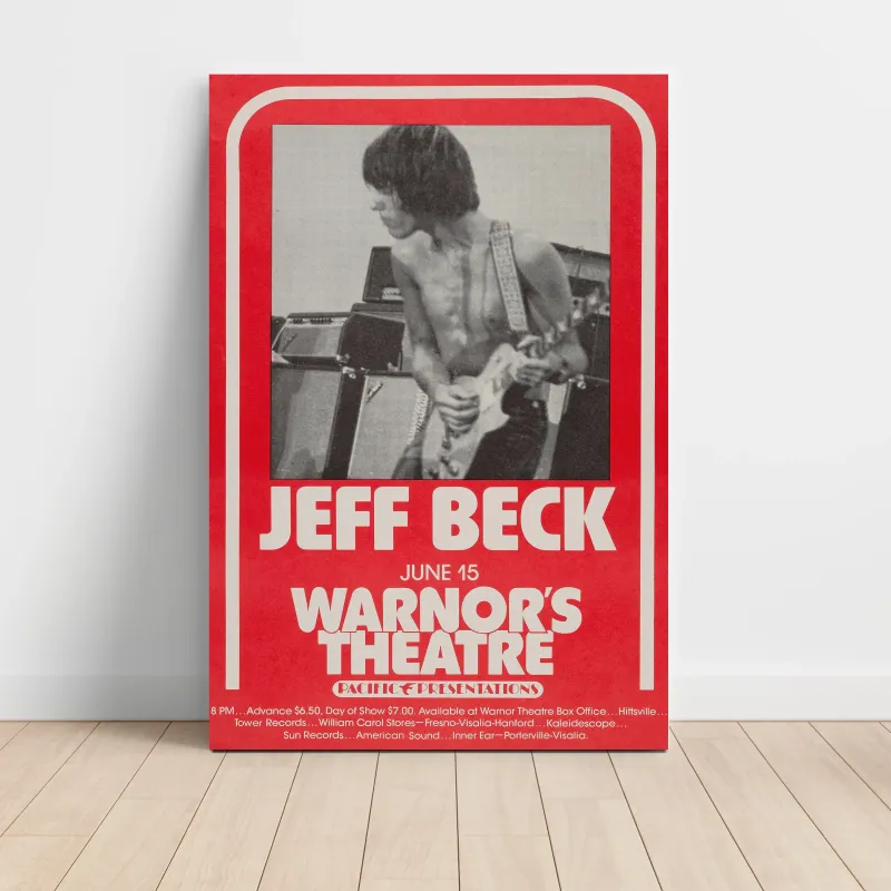 Jeff Beck – Warnor's Theatre Fine Art Concert Poster