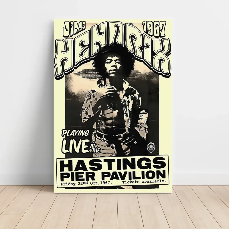 Jimi Hendrix – Hastings Pier Pavilion 1967 Fine Art Concert Poster