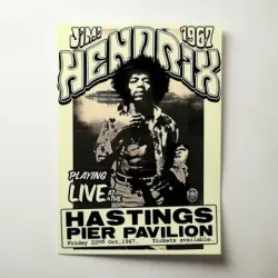 Jimi Hendrix – Hastings Pier Pavilion 1967 Fine Art Concert Poster