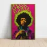 Jimi Hendrix – Psychedelic Portrait Pink Fine Art Music Poster