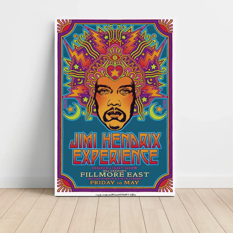 Jimi Hendrix Experience – Fillmore East Illustrated Fine Art Concert Poster