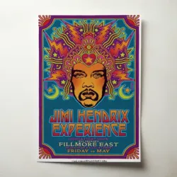 Jimi Hendrix Experience – Fillmore East Illustrated Fine Art Concert Poster