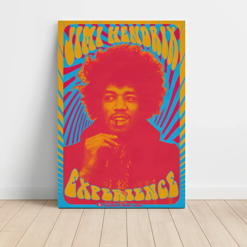Jimi Hendrix Experience – Psychedelic Portrait Fine Art Music Poster