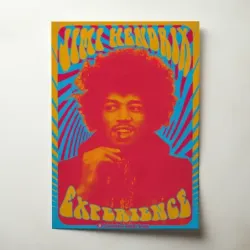 Jimi Hendrix Experience – Psychedelic Portrait Fine Art Music Poster