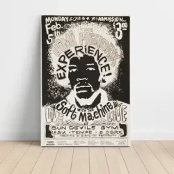 Jimi Hendrix Experience and Soft Machine – Sun Devils Gym Tempe Fine Art Concert Poster