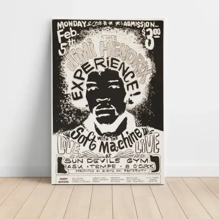 Jimi Hendrix Experience and Soft Machine – Sun Devils Gym Tempe Fine Art Concert Poster