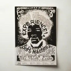 Jimi Hendrix Experience and Soft Machine – Sun Devils Gym Tempe Fine Art Concert Poster