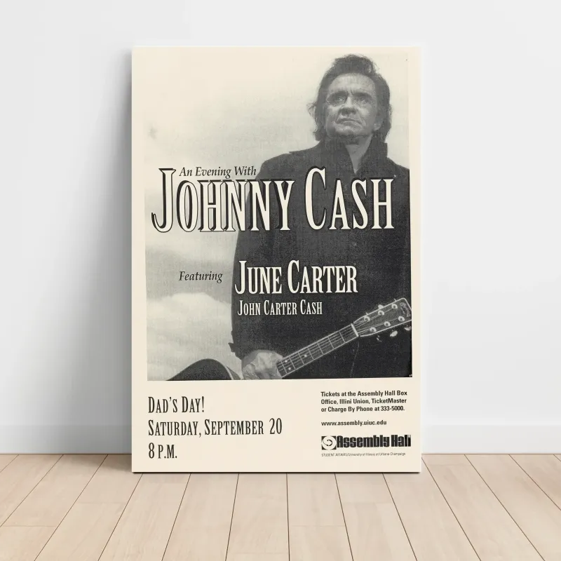 Johnny Cash and June Carter – Assembly Hall Fine Art Concert Poster