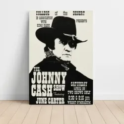 The Johnny Cash Show and June Carter – Wright Gymnasium Fine Art Concert Poster