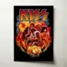 Kiss – Band In Flames Fine Art Music Poster