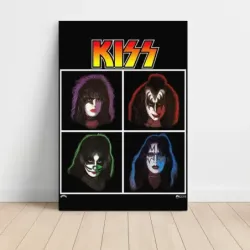 Kiss – Four Faces Fine Art Music Poster