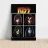 Kiss – Four Faces Fine Art Music Poster