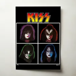 Kiss – Four Faces Fine Art Music Poster