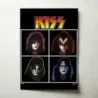 Kiss – Four Faces Fine Art Music Poster