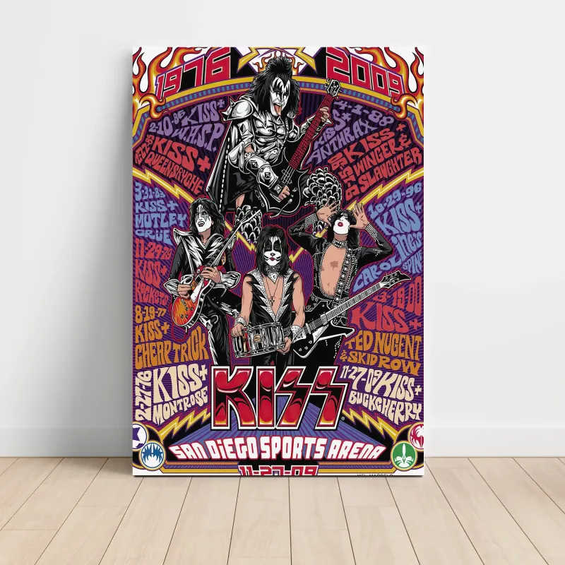 Kiss – San Diego Sports Arena 2009 Fine Art Concert Poster
