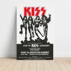 Kiss and Bob Seger – Destroyer Show Houston Summit Fine Art Concert Poster