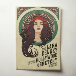 Lana Del Rey – Ultraviolence Hollywood Cemetery Fine Art Concert Poster
