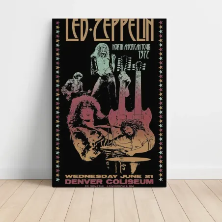 Led Zeppelin – North American Tour 1977 Denver Coliseum Fine Art Concert Poster