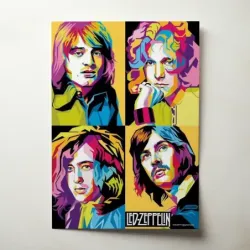 Led Zeppelin – Pop Art Portraits Fine Art Music Poster